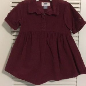 Maroon Corduroy old navy tunic top 18-24 months